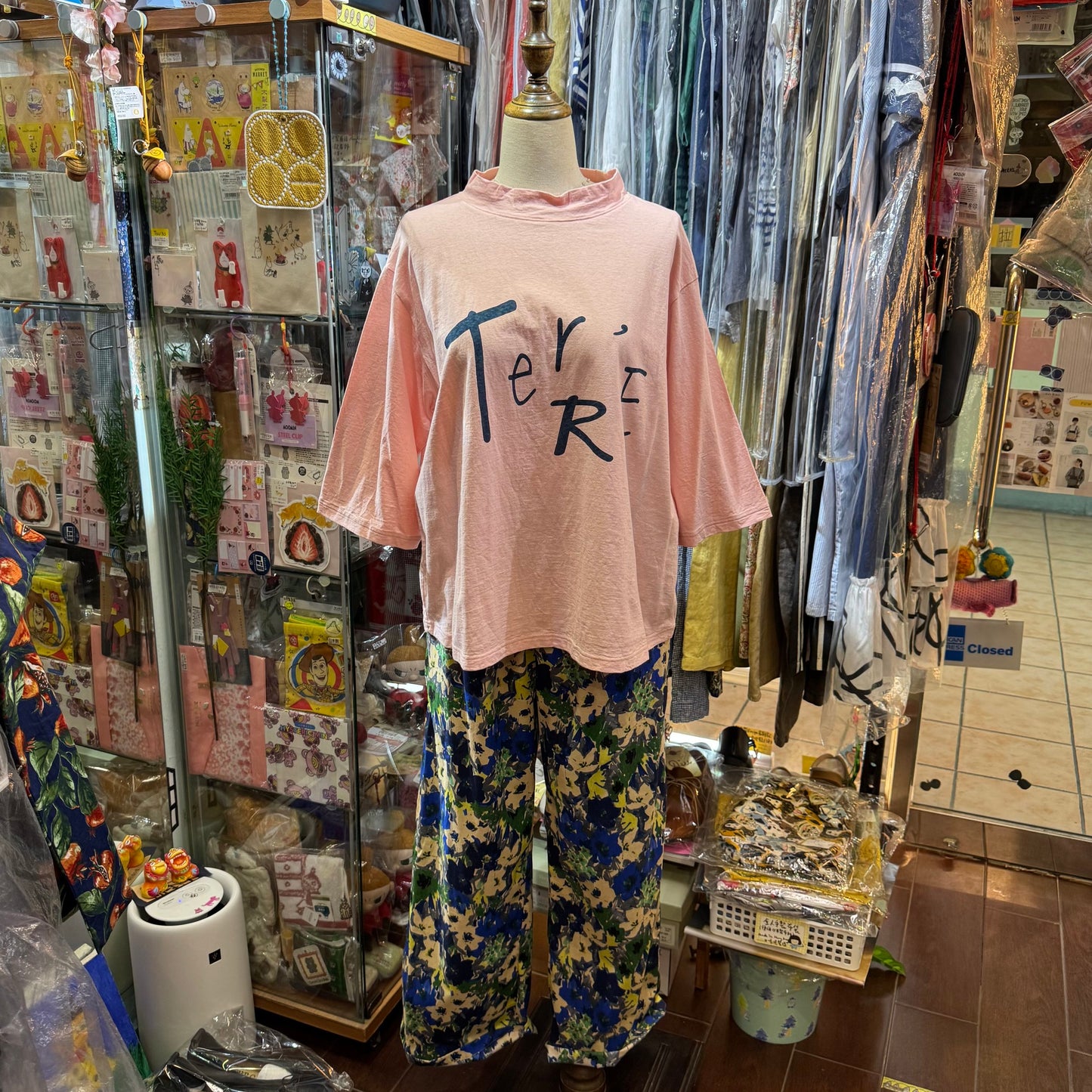 Tumugu French Terre Pink T-shirt, made in Japan