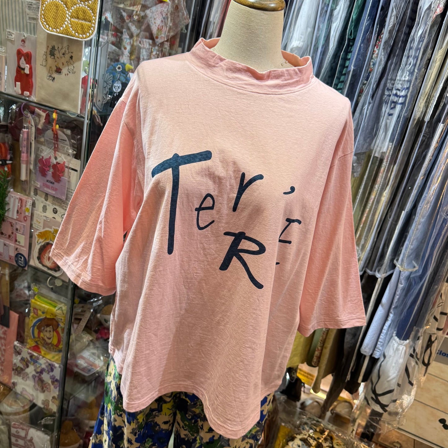 Tumugu French Terre Pink T-shirt, made in Japan