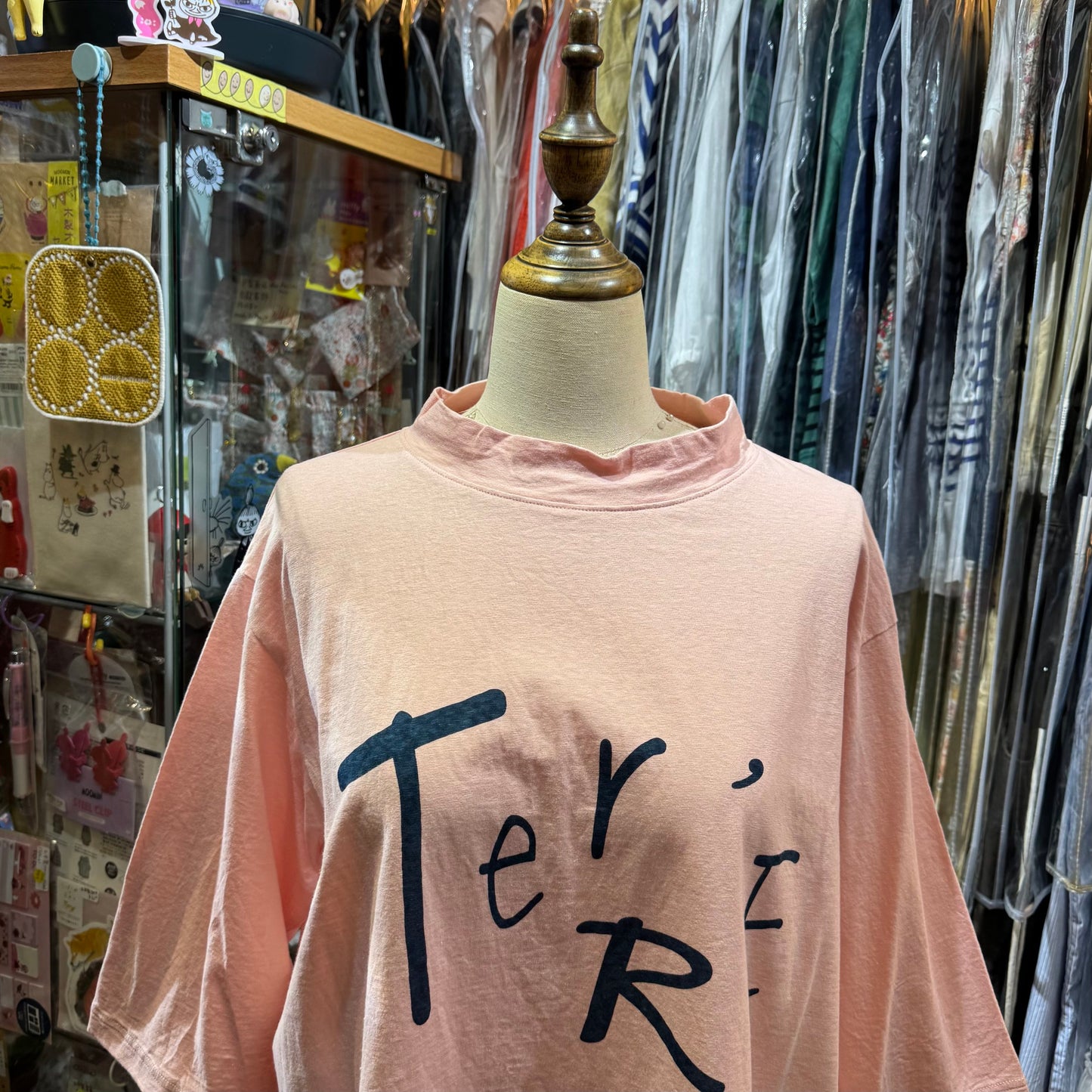 Tumugu French Terre Pink T-shirt, made in Japan