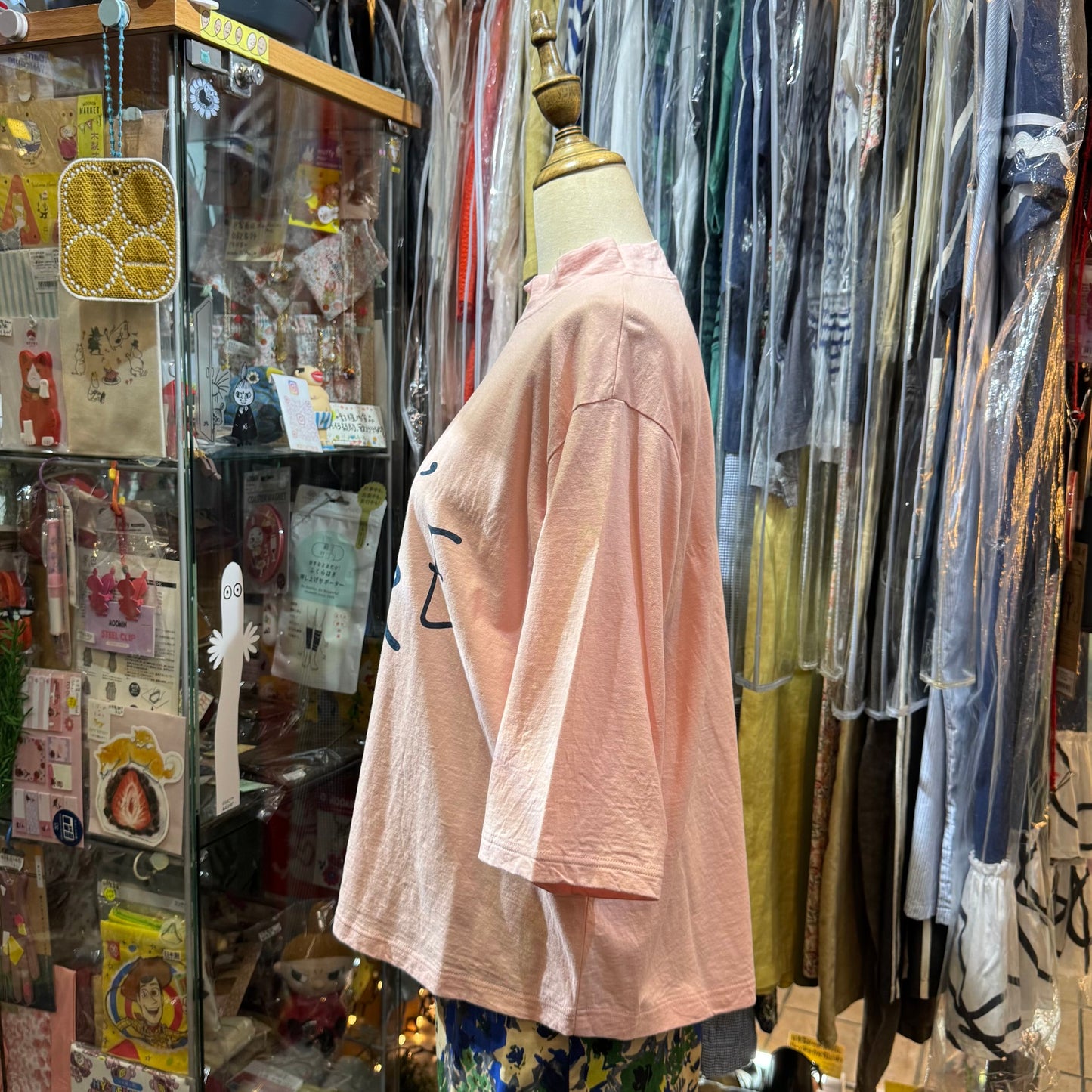 Tumugu French Terre Pink T-shirt, made in Japan
