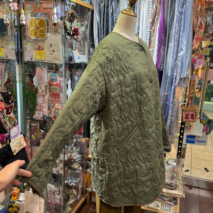 Sale- Haupia Dogs Embroidery Green Coat, made in Japan