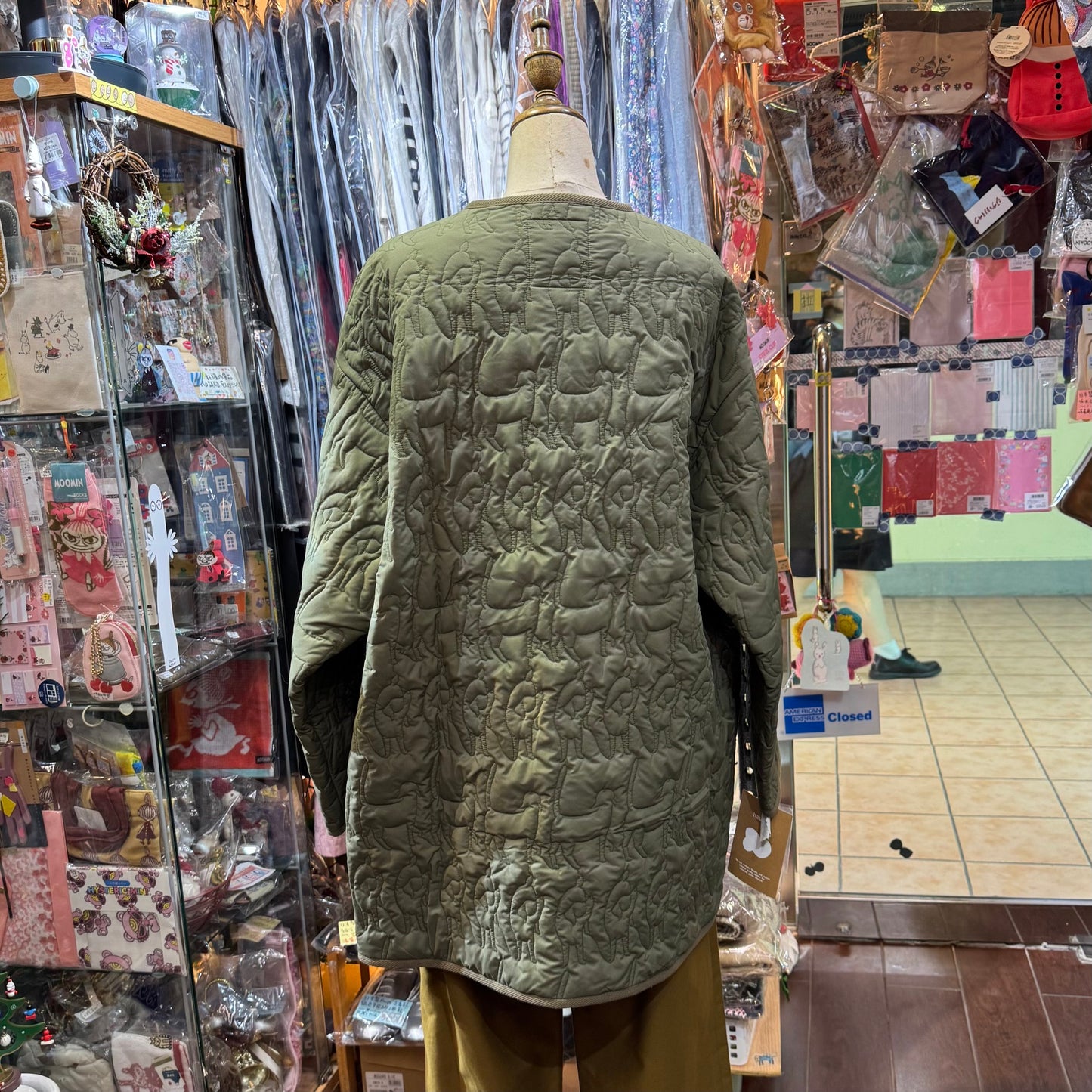 Sale- Haupia Dogs Embroidery Green Coat, made in Japan