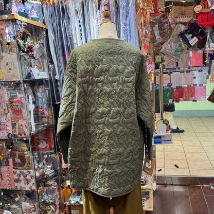 Sale- Haupia Dogs Embroidery Green Coat, made in Japan
