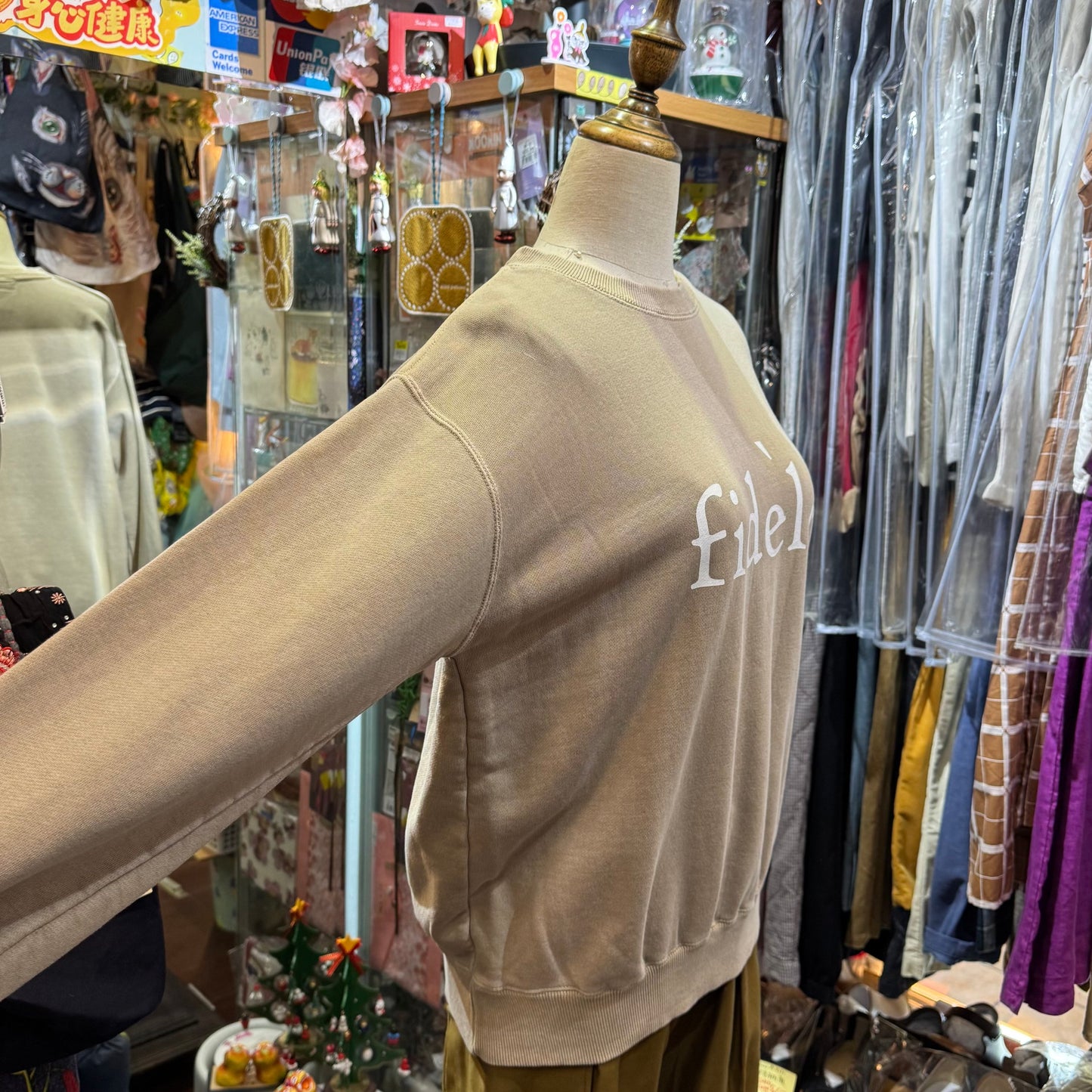 Sale- Vent d Ouest Grey Beige French 'Si tu vex' Sweater, made in Japan