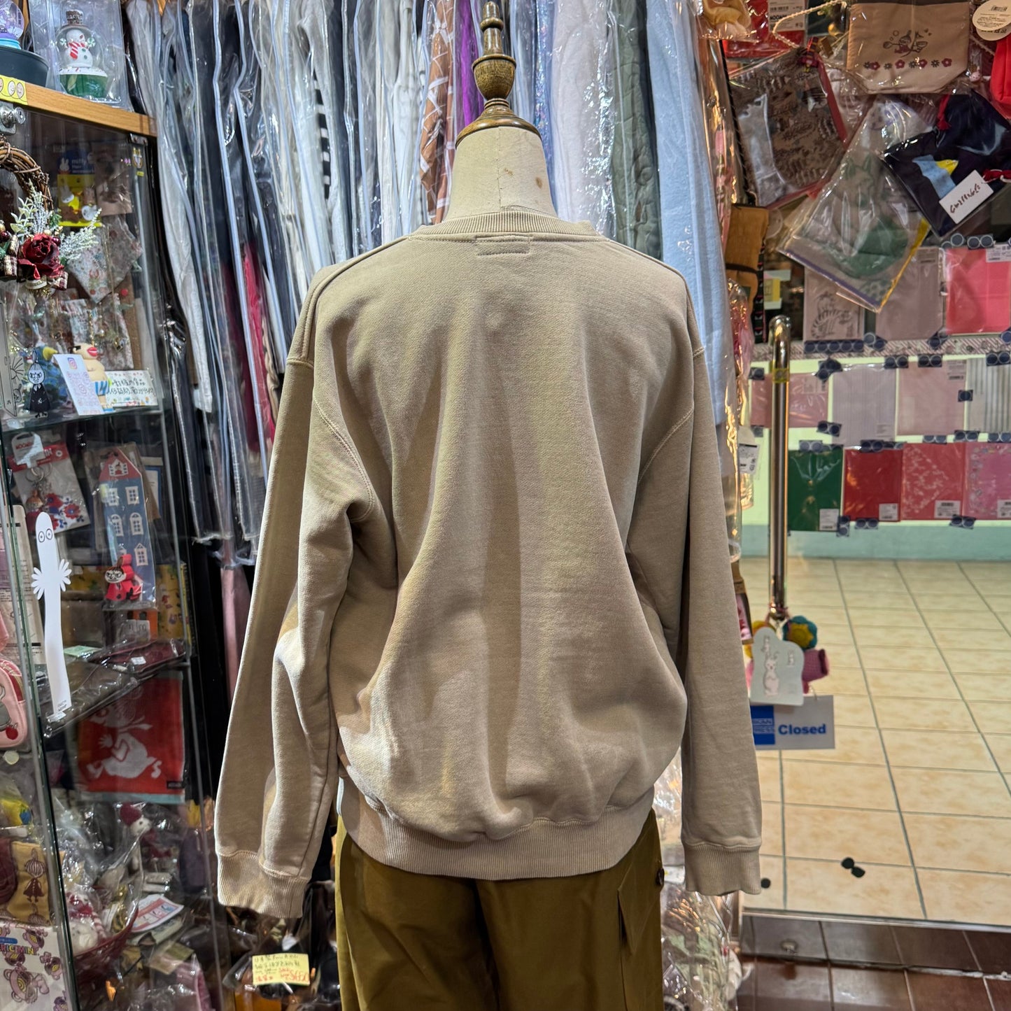 Sale- Vent d Ouest Grey Beige French 'Si tu vex' Sweater, made in Japan