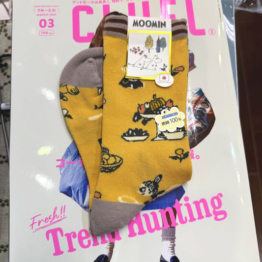Moomin and Little My Yellow Socks, made in Japan
