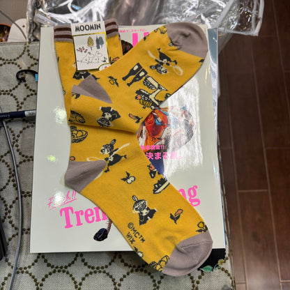 Moomin and Little My Yellow Socks, made in Japan