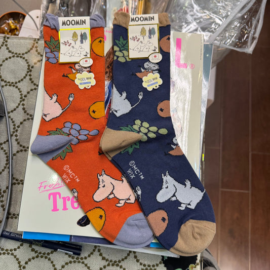 Moomin and Little My Fruits Socks, 2 Colors, made in Japan