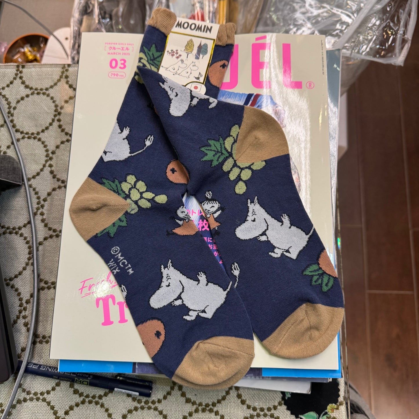 Moomin and Little My Fruits Socks, 2 Colors, made in Japan