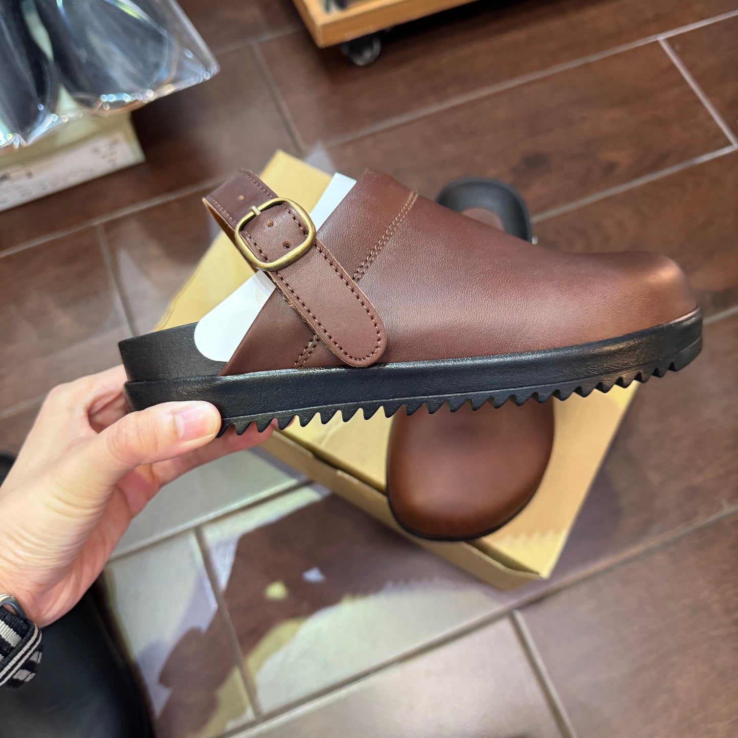 Tumugu X Hcubuch Leather 'Koppe' 2Way Sandals, made in Japan