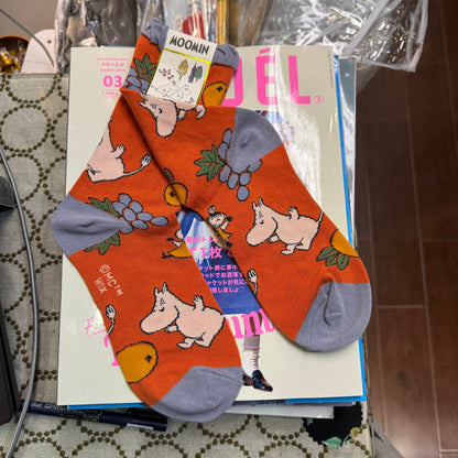 Moomin and Little My Fruits Socks, 2 Colors, made in Japan