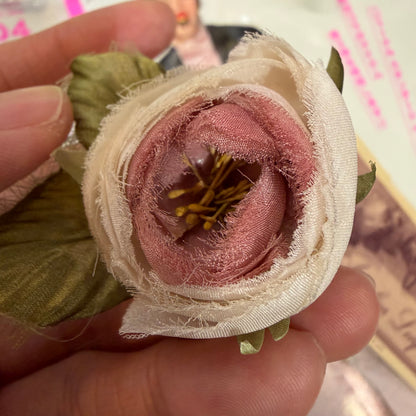 AngelicaLeaf Dyeing Rose Brooch, made in Japan, Limited Edition