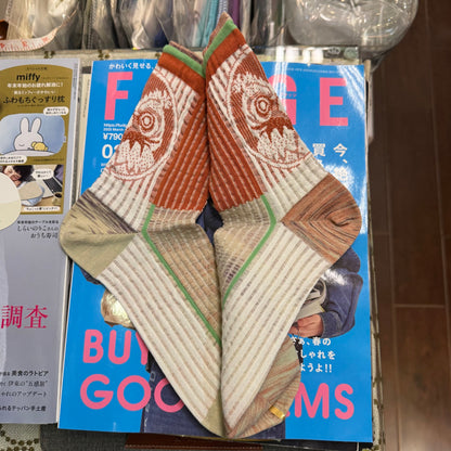 Nonnette Owl Socks, 3 Colors, made in Japan