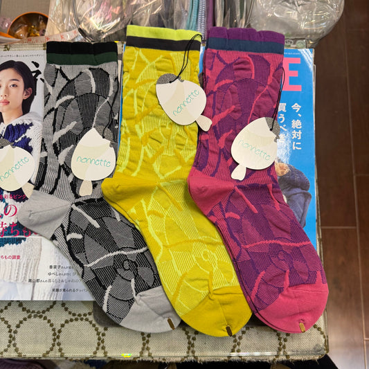 Nonnette Prints Socks, 3 Colors, made in Japan