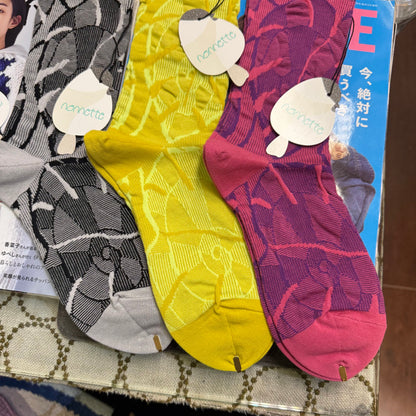 Nonnette Prints Socks, 3 Colors, made in Japan