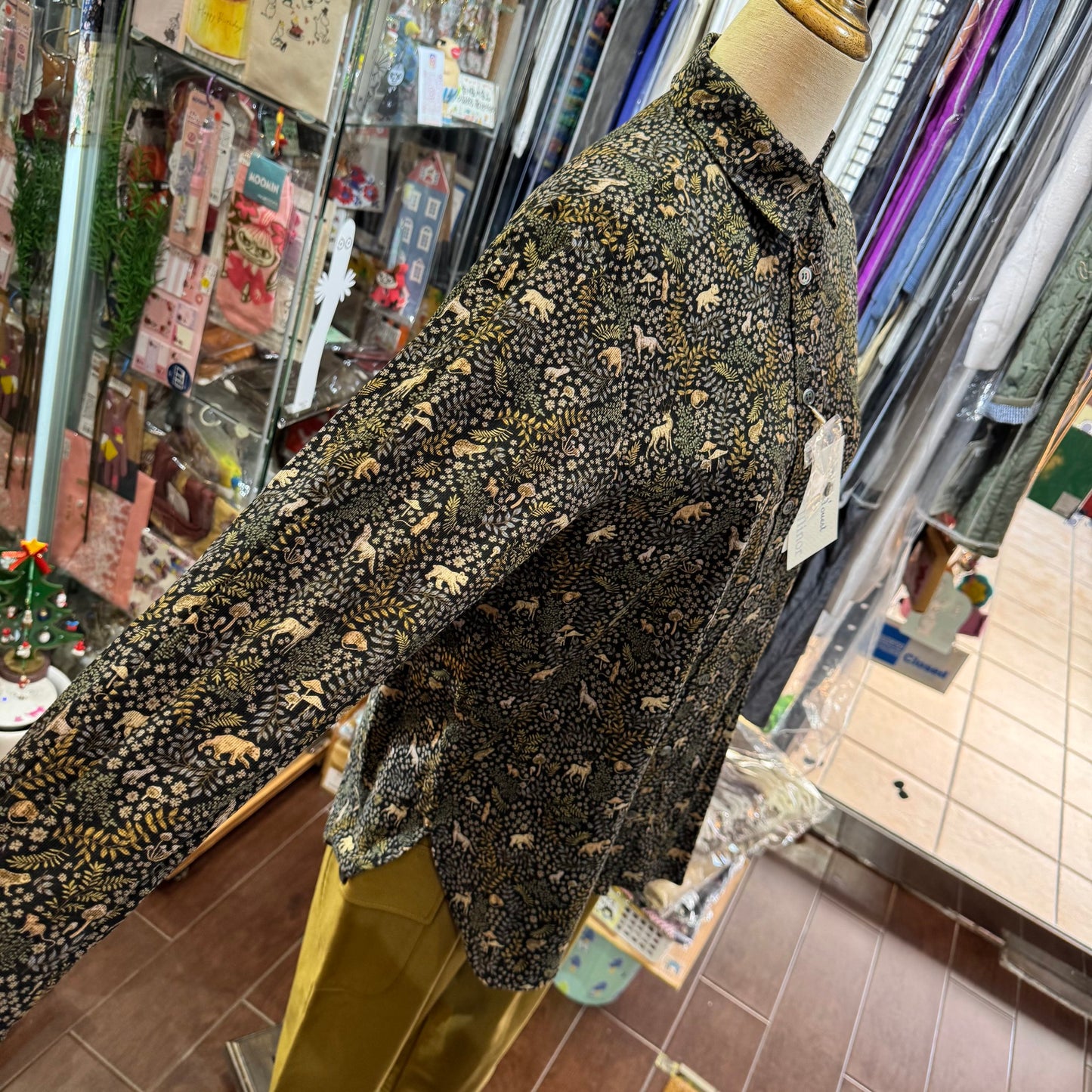 EXTRA20- Le Minor X Liberty London Black Shirt, made in Japan