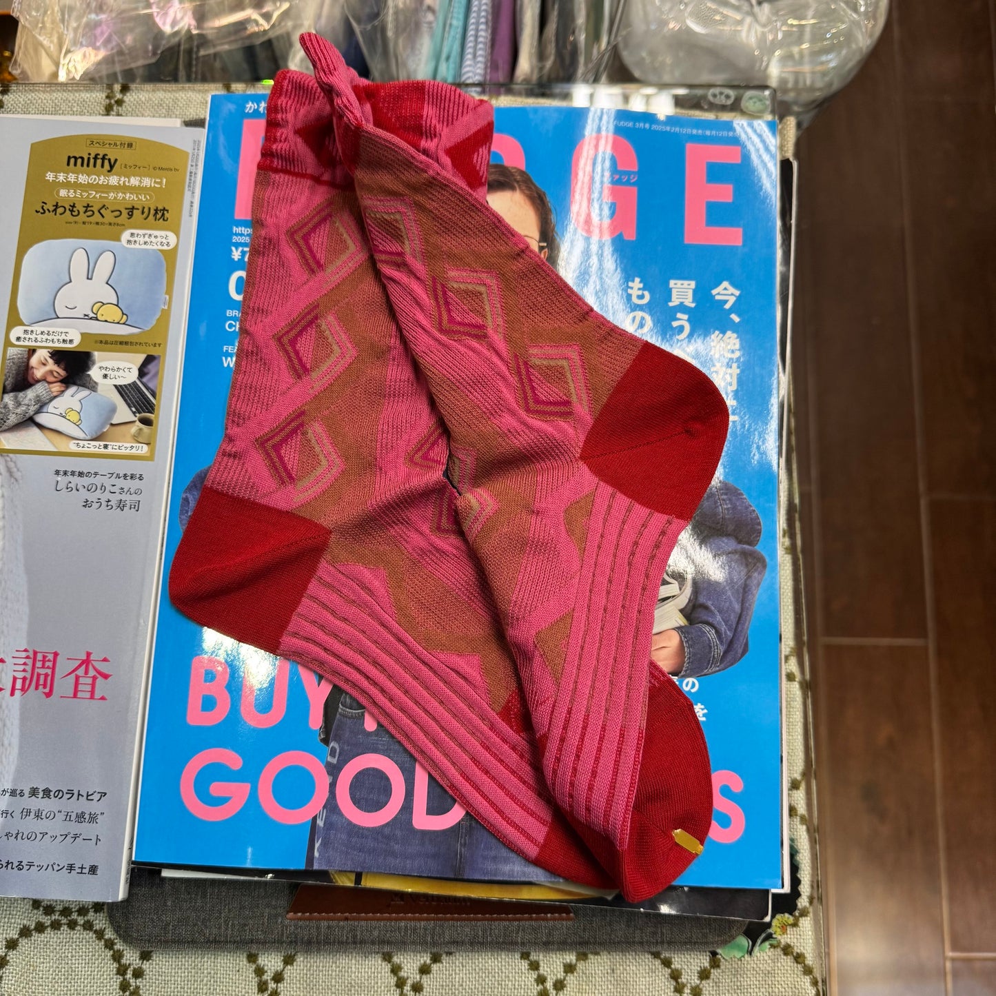 Nonnette Polygrams Socks, 3 Colors, made in Japan