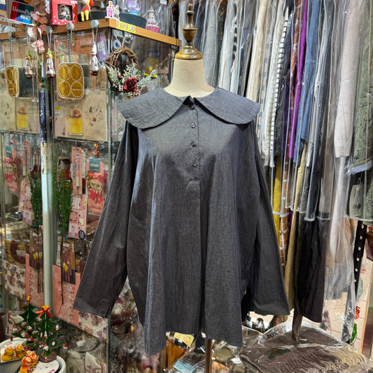 (g) Round Collar Shirt, 2 Colors, made in Japan