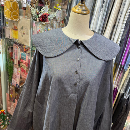 (g) Round Collar Shirt, 2 Colors, made in Japan