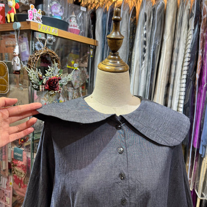 (g) Round Collar Shirt, 2 Colors, made in Japan
