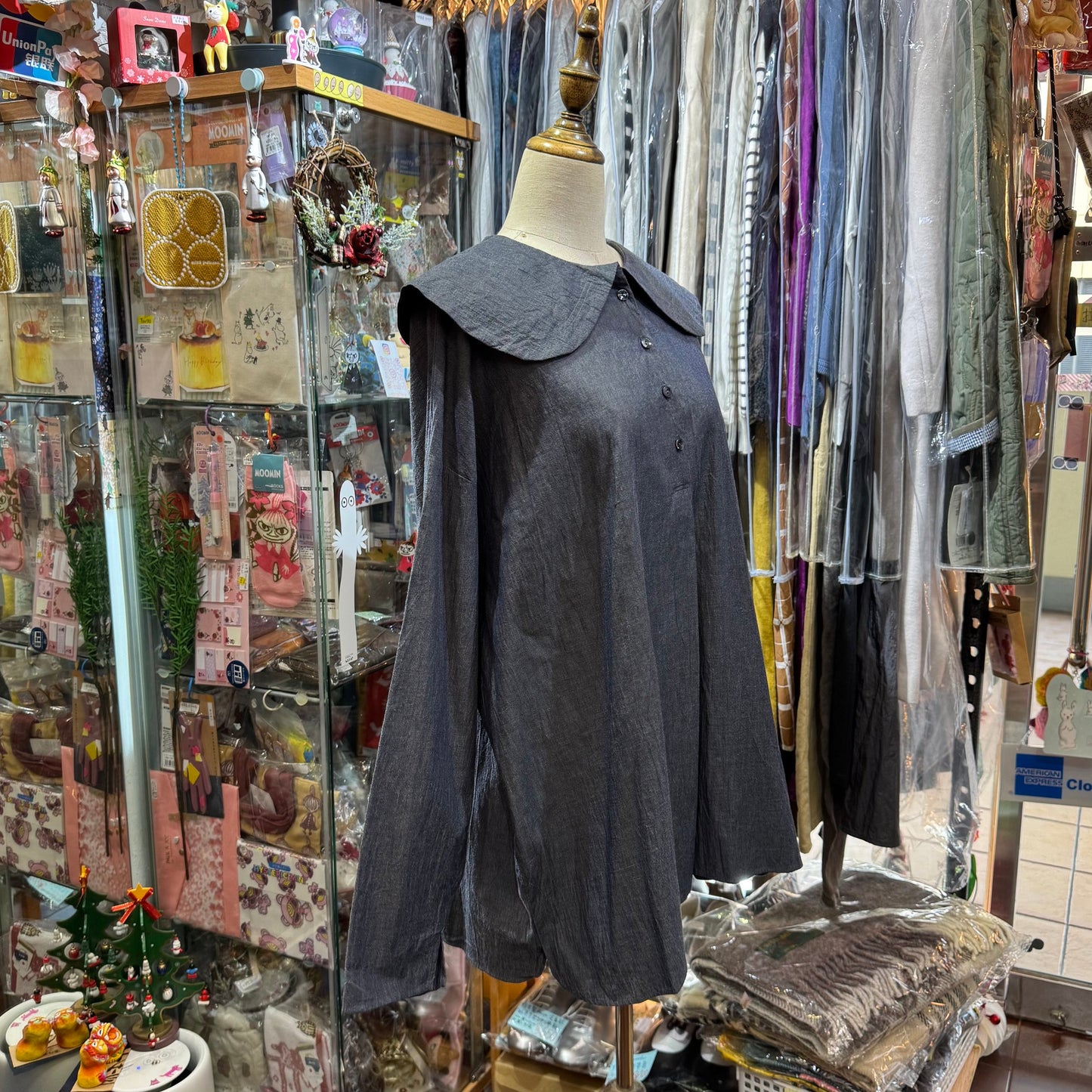 (g) Round Collar Shirt, 2 Colors, made in Japan