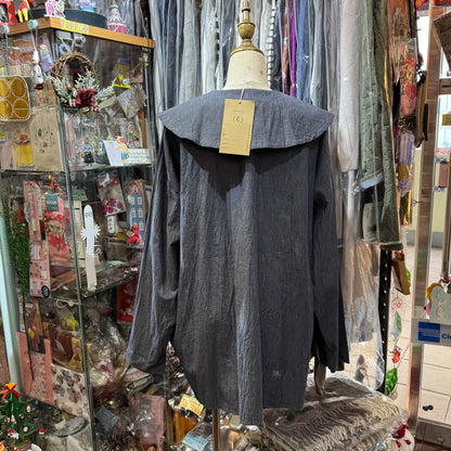 (g) Round Collar Shirt, 2 Colors, made in Japan