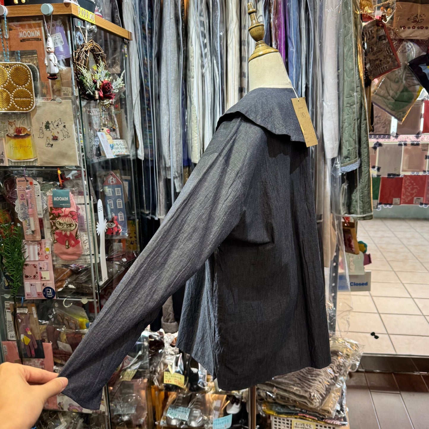 (g) Round Collar Shirt, 2 Colors, made in Japan