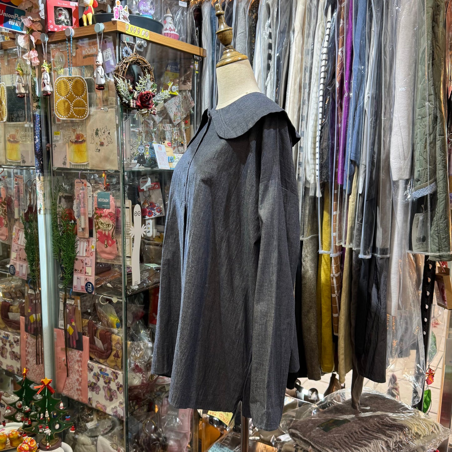 (g) Round Collar Shirt, 2 Colors, made in Japan