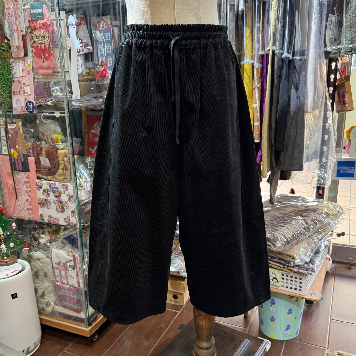 Sale- (g) Black Corduroy Pants, made in Japan