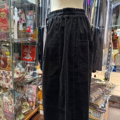 Sale- (g) Black Corduroy Pants, made in Japan