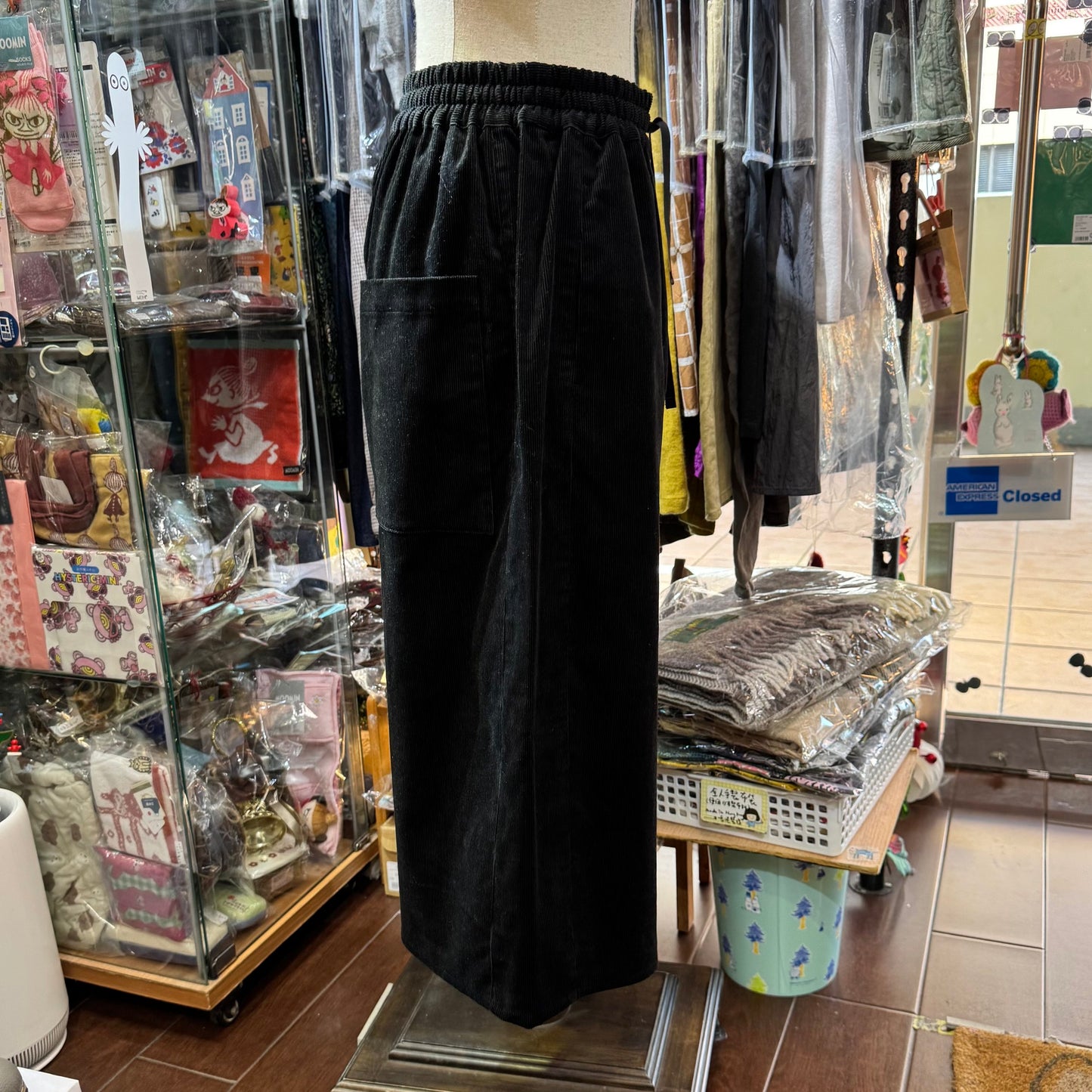 Sale- (g) Black Corduroy Pants, made in Japan