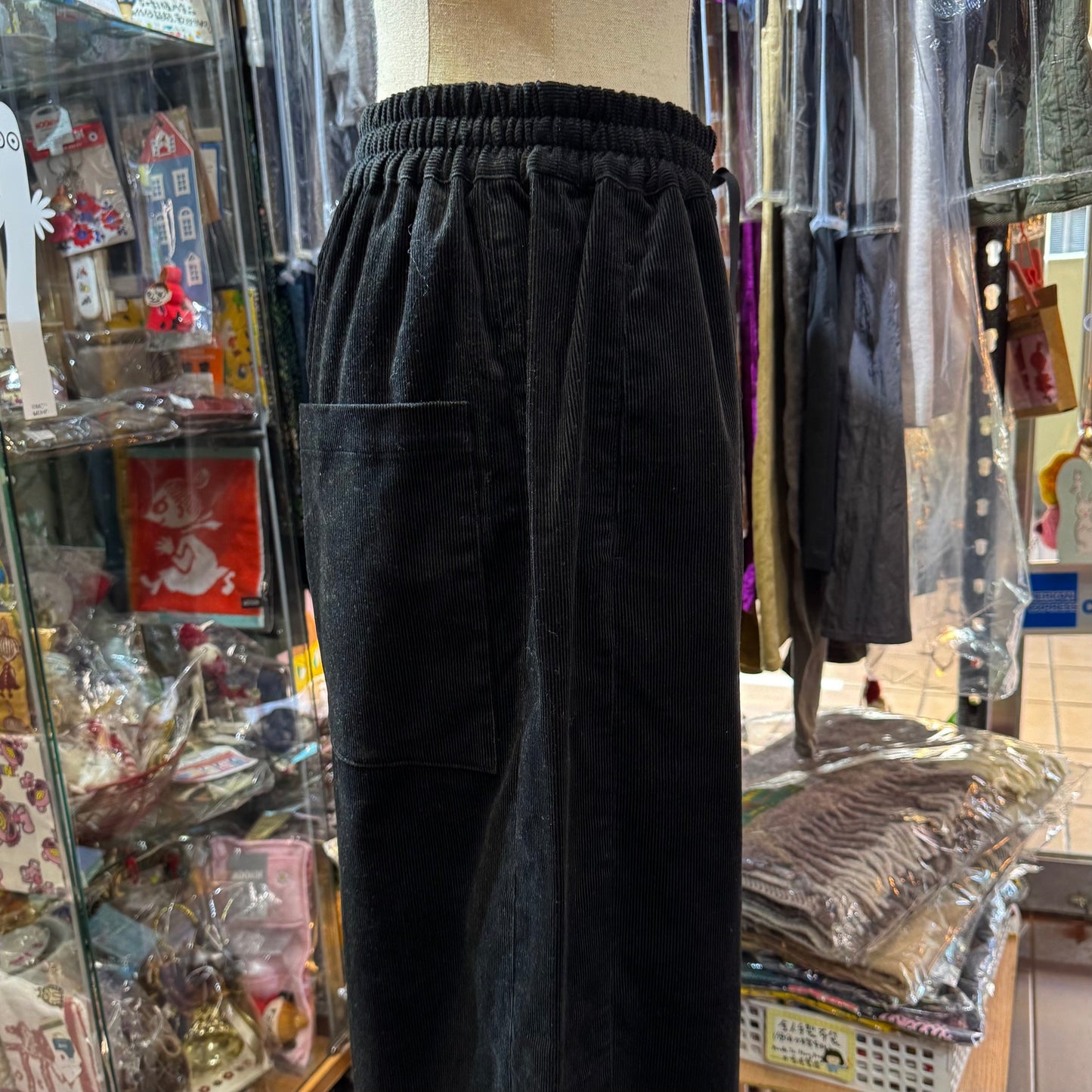Sale- (g) Black Corduroy Pants, made in Japan