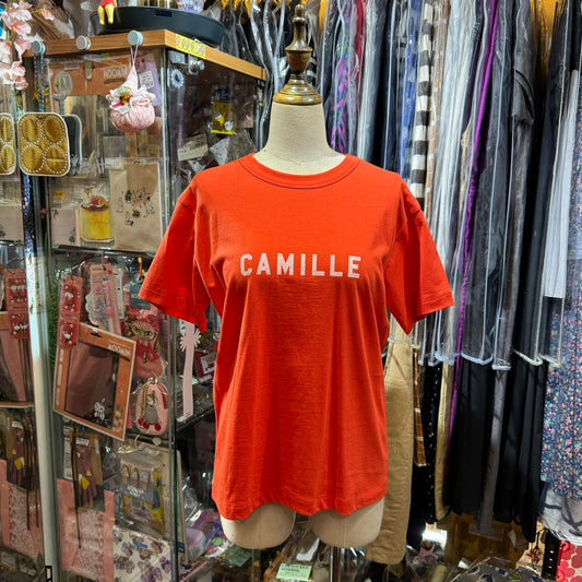 Sale- Nouvelles du Paradis CAMILLE Orange T-shirt, made in Japan