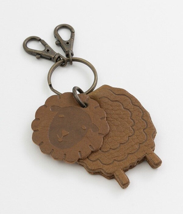 Sale- Kanmi Leather Key Rings, 5 Animals, made in Japan