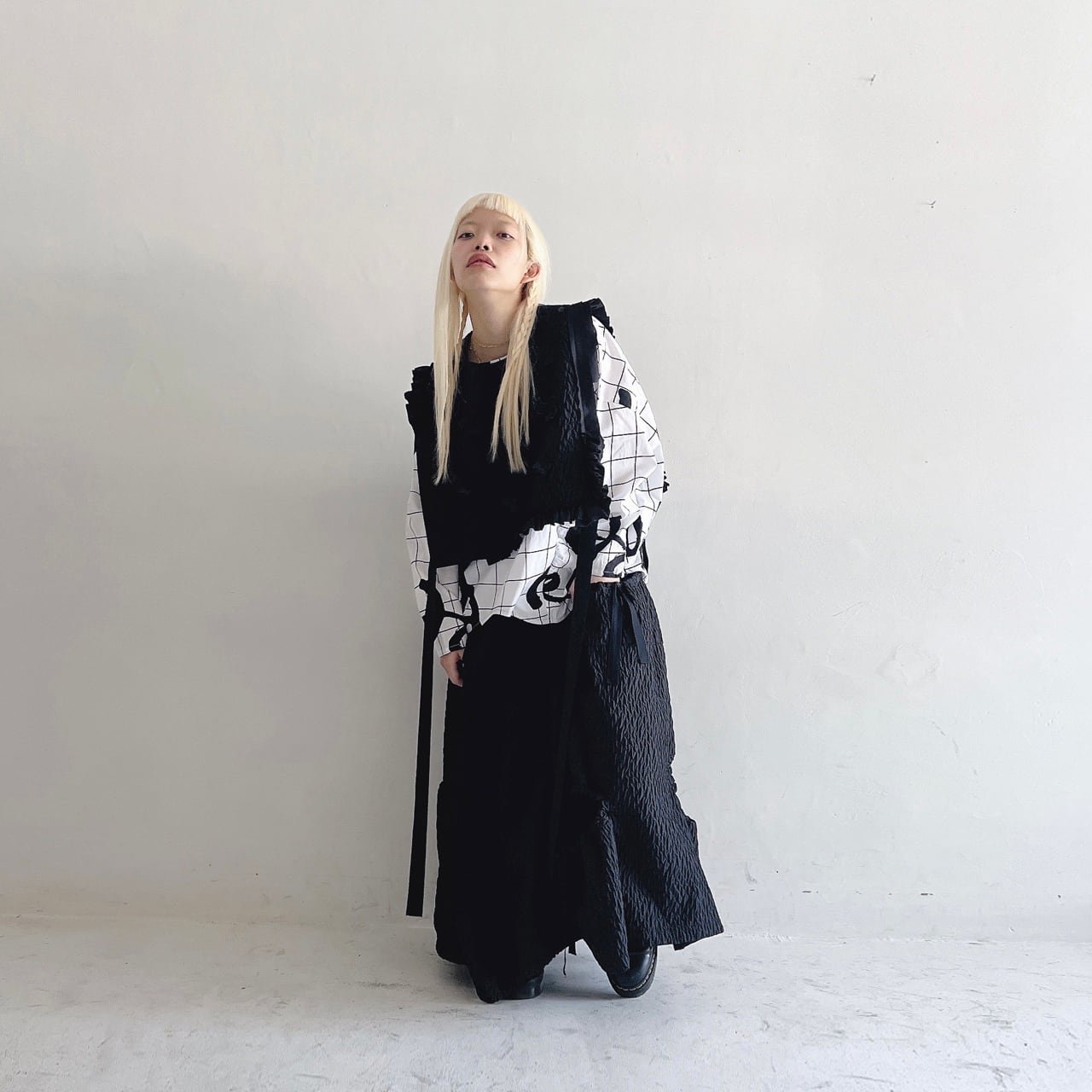 Sale- Frankygrow White Printed Top, Size F2, made in Japan