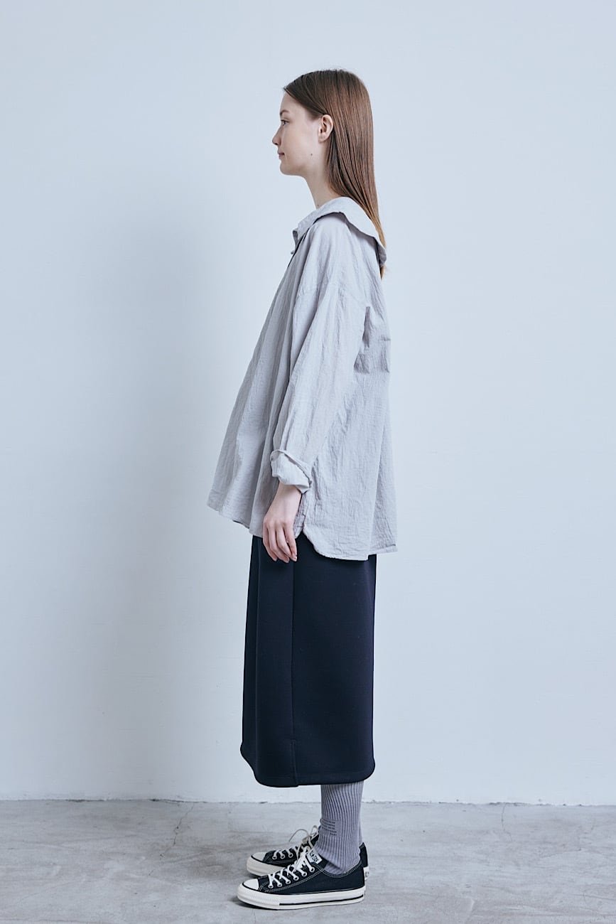 (g) Round Collar Shirt, 2 Colors, made in Japan