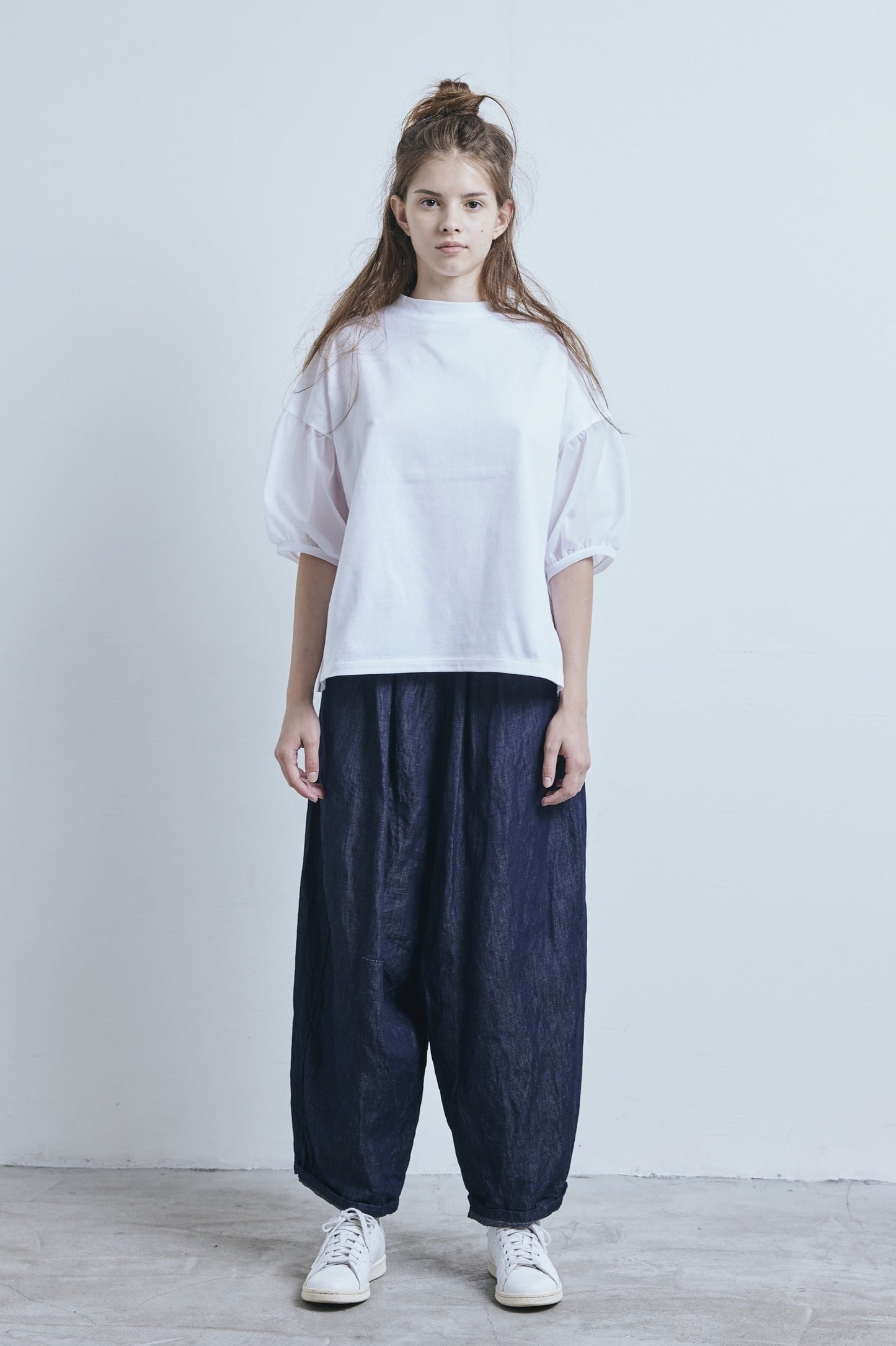 Sale- (g) Balloon Sleeves Pullovers Top, 2 Colors, made in Japan