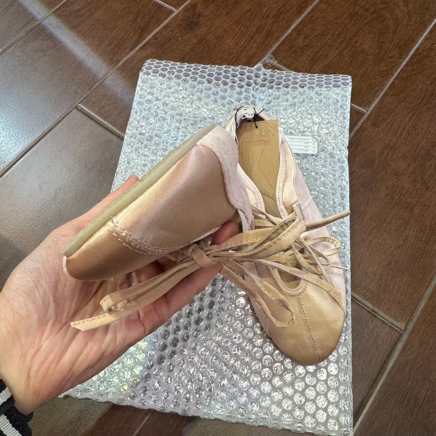 RehersalL Pink Ribbon Ballet Shoes, Size 24cm only
