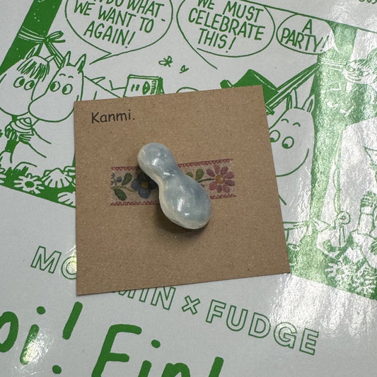Sale- Kanmi Handmade Ceramic Brooch, made in Japan
