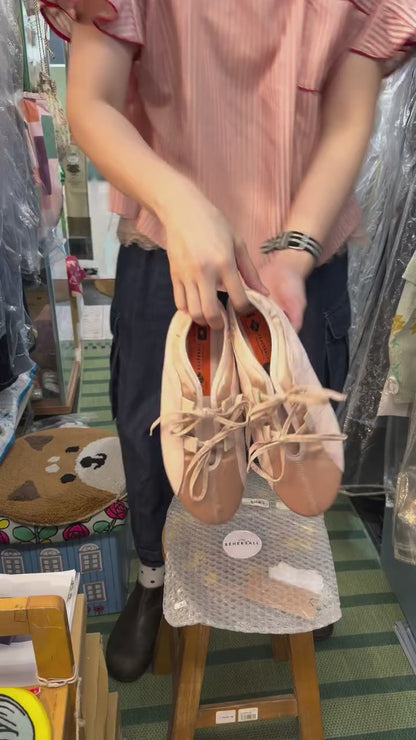 Sale- Rehersall Pink Ribbon Ballet Shoes, Size 24cm only