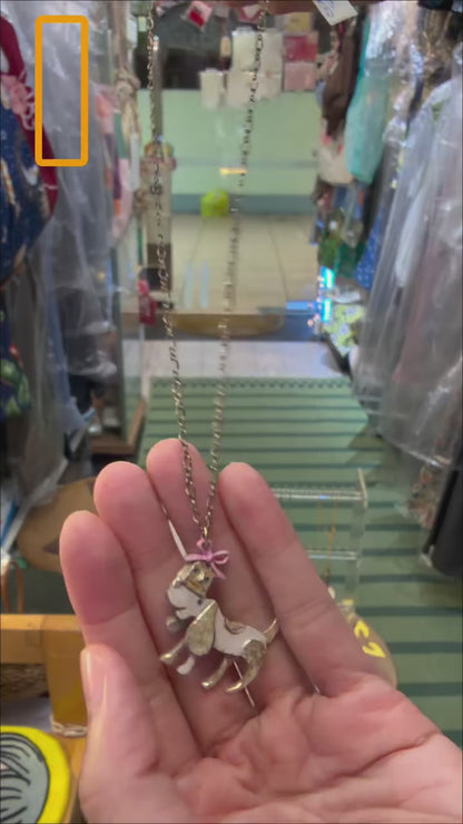 Sale- Palnart Poc Girl and Boy Necklace, made in Japan