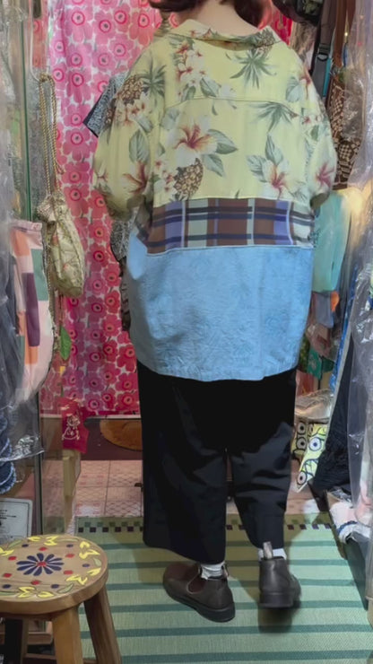 Rehersall Assort Unique Patchwork Shirt, made in Japan