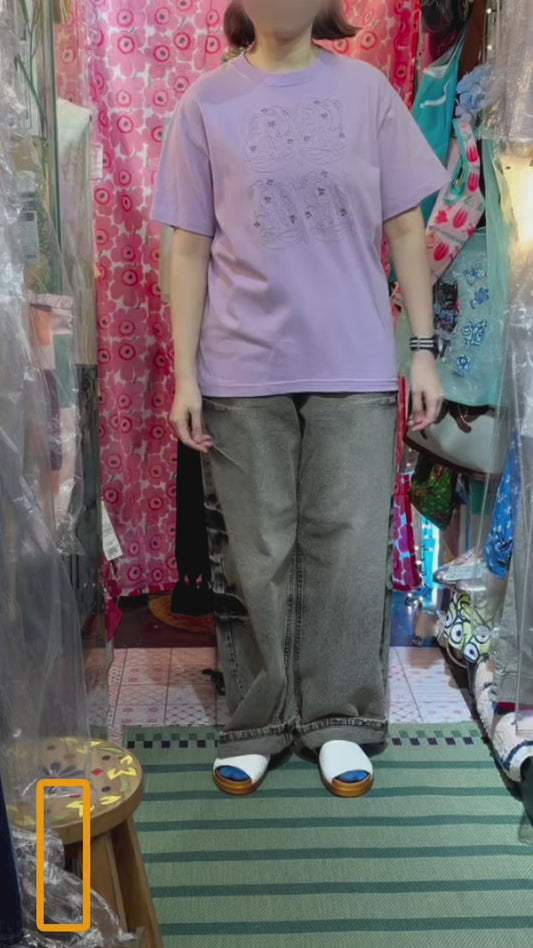 Sale- Haupia Rabbit EmbroideryT-shirt, 6 Colors, made in Japan